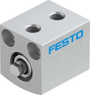 Festo 526903 short-stroke cylinder ADVC-10-5-P Without thread on piston rod Stroke: 5 mm, Piston diameter: 10 mm, Cushioning: P: Flexible cushioning rings/plates at both ends, Assembly position: Any, Mode of operation: double-acting 526903 on Powermatic Associates