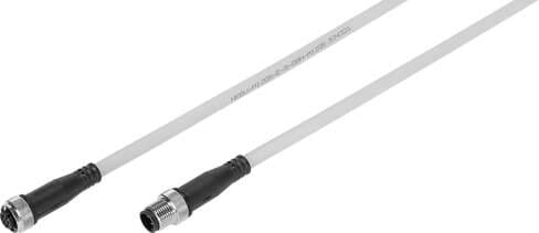 Festo 574323 connecting cable NEBU-M12G5-E-10-Q8N-M12G5 Suitable for use with energy chains. Conforms to standard: EN 61076-2-101, Cable identification: Without inscription label holder, Product weight: 295 g, Electrical connection 1, function: Field device side, Elec 574323 on Powermatic Associates
