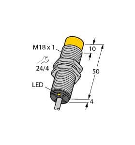 Turck NI10-G18-AN6X 7M NI10-G18-AN6X 7M Turck - NI10-G18-AN6X 7M Inductive Sensor NI10-G18-AN6X 7M on Powermatic Associates