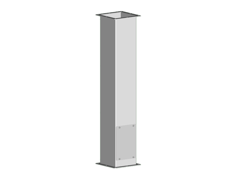 Saginaw Control SCE-66CCOL Column, Straight, Height:35.00", Width:6.00", Depth:6.00", ANSI-61 gray powder coated. SCE-66CCOL on Powermatic Associates