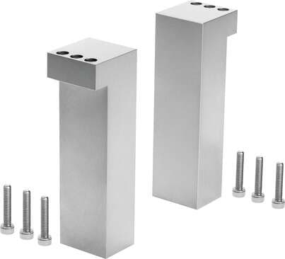 Festo 537317 gripper jaw blank BUB-HGPL-25 suitable for long-stroke grippers HGPL and HGPLE. Size: 25, Assembly position: Any, Corrosion resistance classification CRC: 2 - Moderate corrosion stress, Ambient temperature: 5 - 60 °C, Product weight per gripper jaw: 295 g 537317 on Powermatic Associates