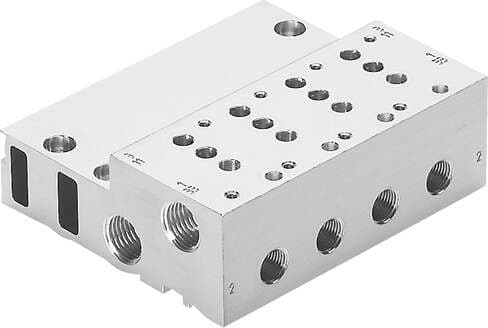 Festo 525225 manifold block MHA3-PR10-3-1/8 for manifold block valves MHA3-...-HC/TC Max. number of valve positions: 10, Corrosion resistance classification CRC: 2 - Moderate corrosion stress, Mounting method for sub-base: (* with through hole, * with top-hat rail), M 525225 on Powermatic Associates