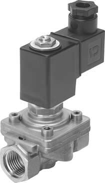 Festo 1492184 solenoid valve VZWF-B-L-M22C-N12-135-E-1P4-10-R1 force pilot operated, NPT1/2" connection. Design structure: (* Diaphragm valve, * forced), Type of actuation: electrical, Sealing principle: soft, Assembly position: Magnet standing, Mounting type: Line ins 1492184 on Powermatic Associates