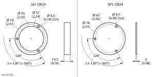 Turck M2-QR24 M2-QR24 Turck - M2-QR24 Accessories, Protecting Ring and Shield Plate, For Encoders RI-QR24 M2-QR24 on Powermatic Associates