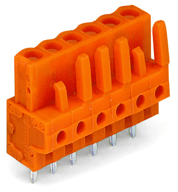 WAGO 232-167 232-167 WAGO - THT female header; straight; Pin spacing 5.08 mm; 7-pole; 0.6 x 1.0 mm solder pin; orange 232-167 on Powermatic Associates