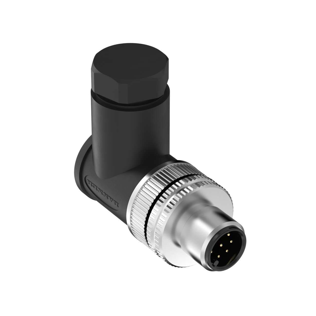 Banner BFW-M12M8A-8X Banner BFW-M12M8A-8X - Field Wireable: M12; 8-pin Right Angle Male; 22 AWG 6-8 mm Cable Range; Screw Terminal; PA+GF Black Body; Aluminum Alloy Coupling Nut BFW-M12M8A-8X on Powermatic Associates