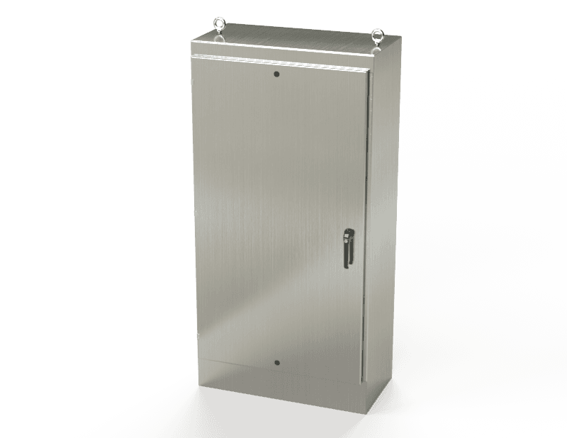 Saginaw Control SCE-72EL3618SS6FS S.S. EL FS Enclosure, Height:72.00", Width:36.00", Depth:18.00", #4 brushed finish on all exterior surfaces. Optional sub-panels are powder coated white. SCE-72EL3618SS6FS on Powermatic Associates