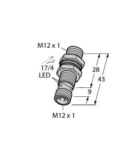 Turck BI4-M12K-VN6X-H1141 BI4-M12K-VN6X-H1141 Turck - BI4-M12K-VN6X-H1141 Inductive Sensor, With Increased Switching Distance BI4-M12K-VN6X-H1141 on Powermatic Associates
