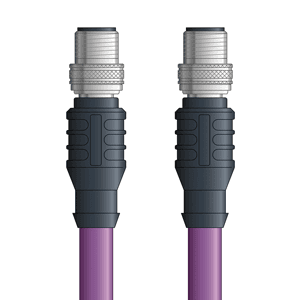 Lapp PB4110128F02 PB4110128F02 - LAPP UNITRONIC® PROFIBUS Cordsets 24 AWG / 1 pair Bus - Violet Polyurethane (PUR) -  M12 Male / M12 Male connectors - 2m PB4110128F02 on Powermatic Associates
