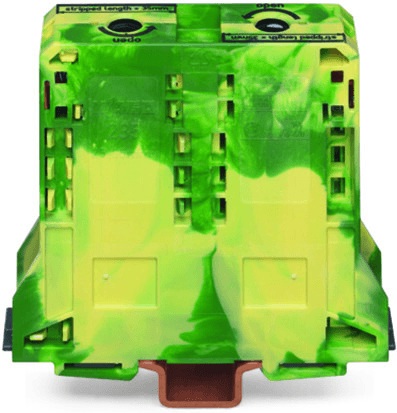 WAGO 285-197/999-950 285-197/999-950 WAGO - POWER CAGE CLAMP ground terminal block; suitable for Ex e II applications; DIN 35 x 15 rail mount; 2-conductor; 4/0 AWG; 25 mm wide; green-yellow 285-197/999-950 on Powermatic Associates