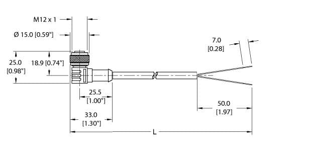 Turck WK 4.2T-4/S90 WK 4.2T-4/S90 Turck - WK 4.2T-4/S90 Actuator and Sensor Cordset, Extension Cable WK 4.2T-4/S90 on Powermatic Associates