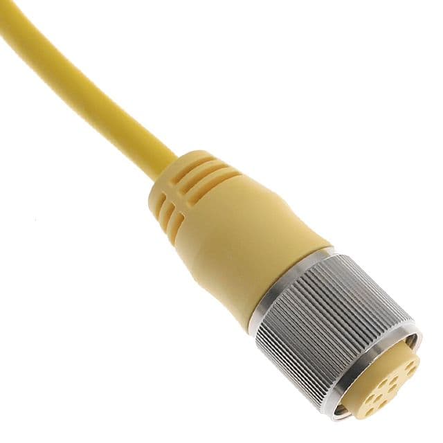Mencom MINP-12FPX-6 MIN Size III, Cordset, 12 Pole, Female Straight, 6 Ft, 4A, Yellow, PUR MINP-12FPX-6 on Powermatic Associates