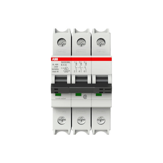 ABB Control SU203ML-K4 SU203ML-K4 ABB Control - MCB SU200ML 3P K 4A UL 489 SU203ML-K4 on Powermatic Associates