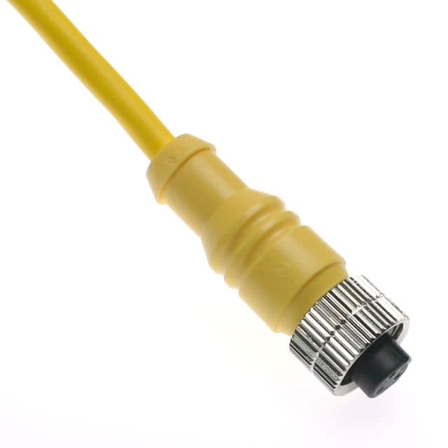 Mencom MACB-6FP-1M MAC, Shielded, Cordset, Shielded Cable, Not shielded to coupling nut, 6 Pole, Female Straight, 1M, 4A, Yellow, PVC MACB-6FP-1M on Powermatic Associates