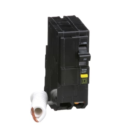 Schneider Electric QO220GFI Square D by Schneider Electric QO220GFI is a Ground Fault Interrupter (GFI) Miniature Circuit Breaker (MCB) designed for plug-in mounting. It features a rated current of 20A and accommodates a plug-in connection type. This MCB operates at a rated voltage of 120V to 240V and is compatible with wire sizes ranging from 14-8AWG for a single copper cable. It is a 2 Pole device with a residual current sensitivity of 6mA / 0.006. The QO220GFI offers ground fault protection and has a short circuit breaking rating of 10kA at 240Vac. Its terminals are of the press plate type. QO220GFI on Powermatic Associates