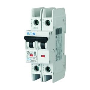 Eaton FAZ-C40/2-NA-L Miniature circuit breaker, 2 pole, 40 A, C trip curve, 240 VAC, screw terminals, UL489 FAZ-C40/2-NA-L on Powermatic Associates