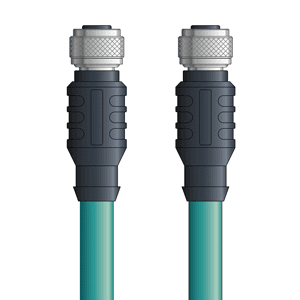 Lapp C5E106S02 C5E106S02 - LAPP ETHERLINE® Industrial Cordsets 26 AWG / 2 pair CAT5e - Teal Polyurethane (PUR) - M12 Female / M12 Female connectors - 2m C5E106S02 on Powermatic Associates