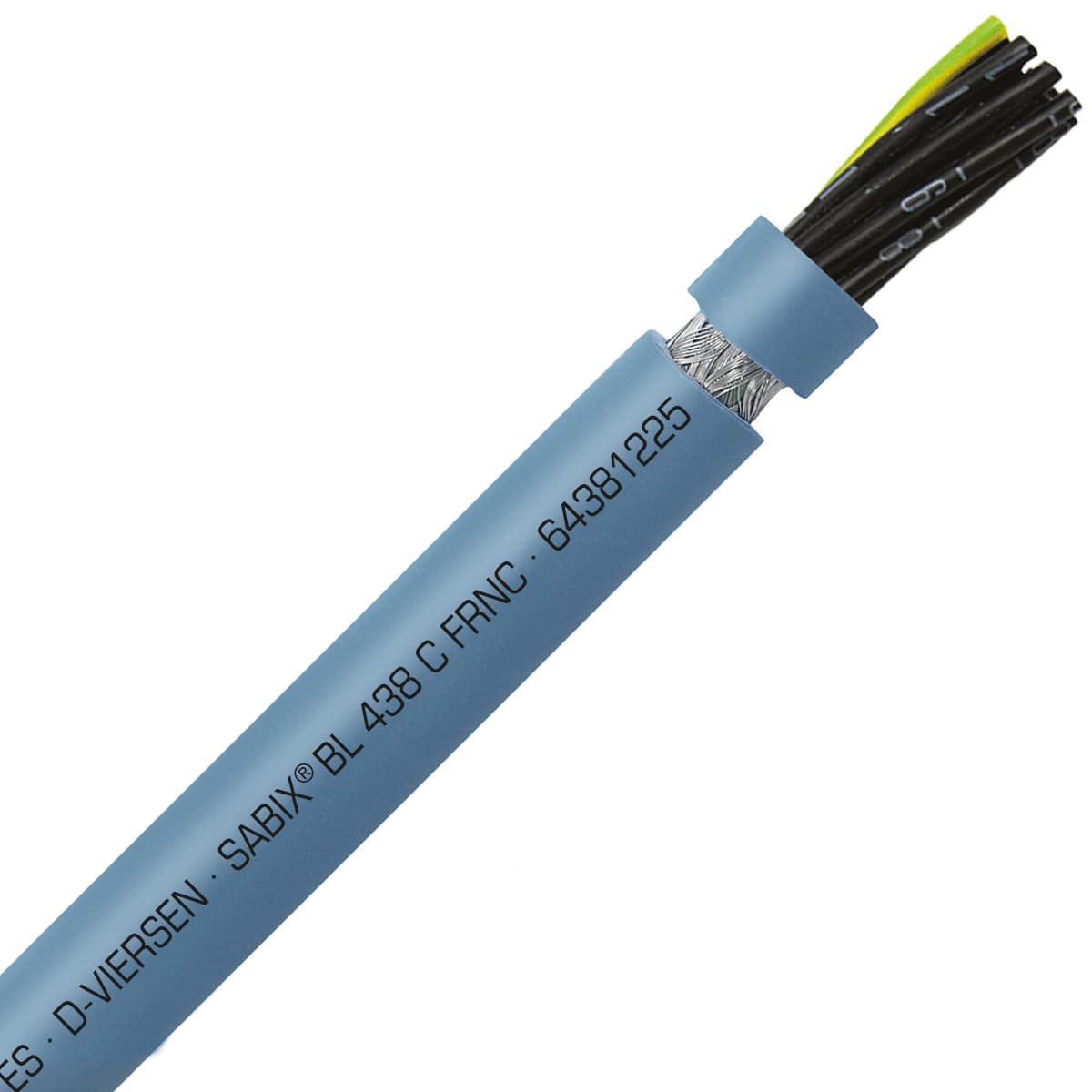 SAB 64381225 SABIX BL 438 C FRNC - 14 AWG/12c, shielded halogen-free flame retardant flexible control cable for shipboard, DNV-GL, CE, RoHS 64381225 on Powermatic Associates