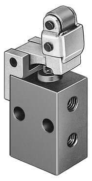 Festo 3628 Roller lever valve L-3-M5 With idle return. Function unactuated, no through flow. Valve function: 3/2 closed, monostable, Type of actuation: mechanical, Standard nominal flow rate: 80 l/min, Operating pressure: -0,95 - 8 bar, Design structure: Poppet seat 3628 on Powermatic Associates