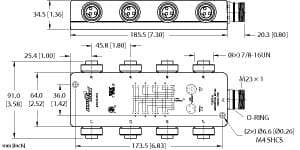 Turck 8 RKF 30-CS12 8 RKF 30-CS12 Turck - 8 RKF 30-CS12 Actuator and Sensor Junction Box, 7/8 minifast I/O Ports, " 8 RKF 30-CS12 on Powermatic Associates