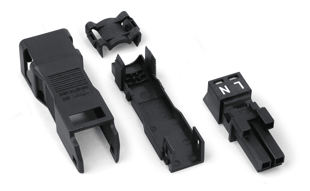 WAGO 890-102 890-102 WAGO - Socket; with strain relief housing; 2-pole; Cod. A; 1,50 mm²; black 890-102 on Powermatic Associates