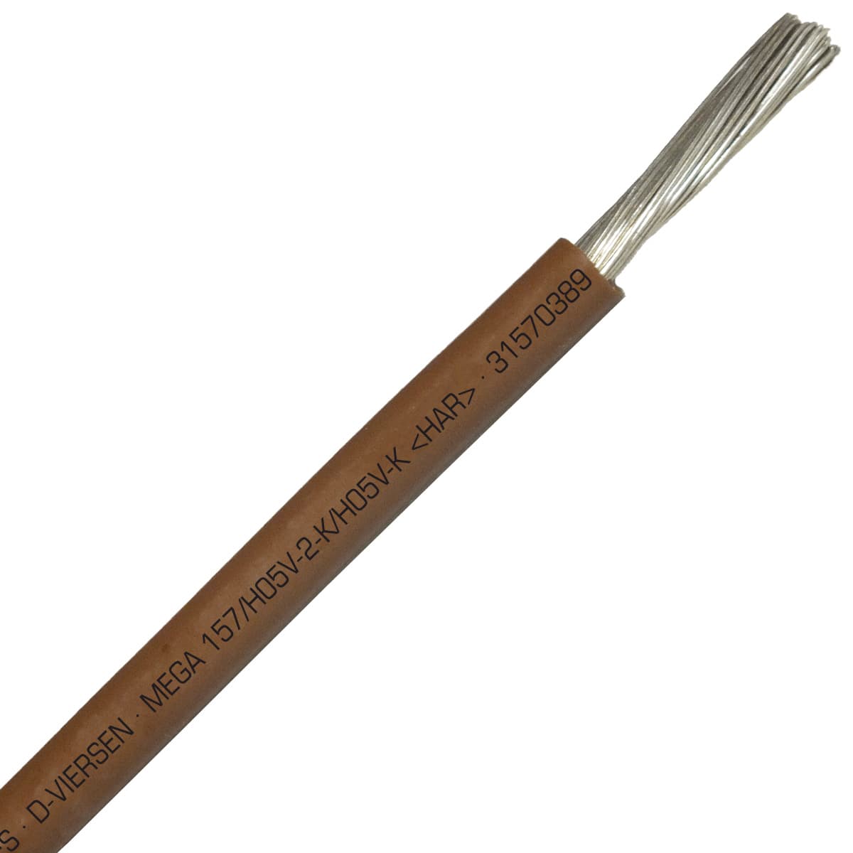 SAB 31570389 MEGA 157/H05V2-K/H05V-K (HAR/UL/CSA/CE) - 6 AWG hook-up wire, Brown 31570389 on Powermatic Associates