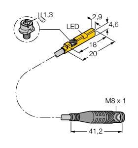 Turck BIM-UNR-AP6X-0.3-PSG3M/S1764 W/M BIM-UNR-AP6X-0.3-PSG3M/S1764 W/M Turck - BIM-UNR-AP6X-0.3-PSG3M/S1764 W/M Magnetic Field Sensor, For Pneumatic Cylinders BIM-UNR-AP6X-0.3-PSG3M/S1764 W/M on Powermatic Associates
