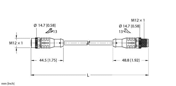 Turck EKRB-ESRB-A4.400-WE8K-2 EKRB-ESRB-A4.400-WE8K-2 Turck - EKRB-ESRB-A4.400-WE8K-2 Actuator and Sensor Cordset, Extension Cable EKRB-ESRB-A4.400-WE8K-2 on Powermatic Associates