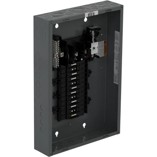 Schneider Electric QO324ML2 Square D by Schneider Electric QO324ML2 is a load center designed for a rated current of 200A with a connection type featuring lugs. It measures H758mm x W362mm x D95mm (H29.84" x W14.25" x D3.74") and offers 24 spaces for single pole circuits. This load center operates at a rated voltage of 120Vac/240Vac. It is constructed with a welded sheet steel enclosure and tin-plated copper busbars, ensuring compatibility and durability for its intended electrical applications. The QO324ML2 is designed to meet NEMA 1 standards for degree of protection, making it suitable for general indoor use. QO324ML2 on Powermatic Associates