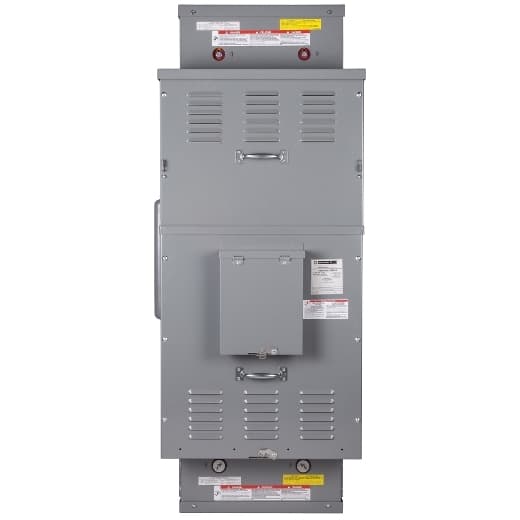 Schneider Electric EZM31200GCBA30 Square D by Schneider Electric EZM31200GCBA30 is a meter center main unit designed for wall mounting. It features a steel enclosure and an aluminium busbar, ensuring durability and robustness. This unit is protected to a NEMA 3R degree, making it suitable for both indoor and rainproof applications. With dimensions of H1094mm x W577mm x D375mm (H43.07" x W22.72" x D14.76"), it supports a rated voltage of 208Y/120Vac and 240/120Vac (Delta) for versatile application across different network requirements. The EZM31200GCBA30 is a three-phase (3PH-4W) indoor/rainproof metering center main unit pre-equipped with an incoming breaker and a center tap busway. It utilizes an I-Line connection type and is rated for a main current of 1200A and a busbar current of 3000A, catering to high-capacity electrical distribution needs. EZM31200GCBA30 on Powermatic Associates