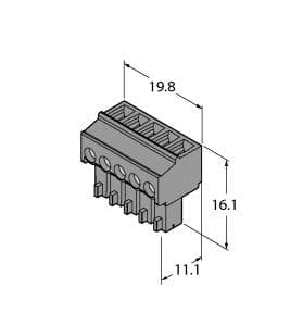 Turck MC 1.5/ 5-ST-3.81 BK MC 1.5/ 5-ST-3.81 BK Turck - MC 1.5/ 5-ST-3.81 BK Accessories, Power Bridge Connection Terminal MC 1.5/ 5-ST-3.81 BK on Powermatic Associates