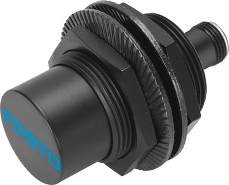 Festo 538303 proximity sensor SIEF-M30NB-PS-S-L-WA With plug, semi-flush mounting Design: Round, Conforms to standard: EN 60947-5-2, Authorisation: (* RCM Mark, * c UL us - Listed (OL)), CE mark (see declaration of conformity): to EU directive for EMC, Measuring princ 538303 on Powermatic Associates