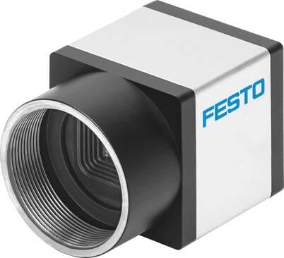 Festo 8066466 camera head SBPB-R2B-U3-1E1A-C Sensor resolution: 1280 x 1024 Pixel (SXGA), Lens attachment : C-Mount, Field of vision: Dependent on the selected lens, Width: 29 mm, Height: 29 mm 8066466 on Powermatic Associates