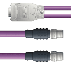 Lapp PB4110158S01 PB4110158S01 - LAPP UNITRONIC® PROFIBUS Cordsets 22 AWG / 1 pair Bus - Violet PVC -  M12 Male and M12 Male / D-sub Straight connectors - 1m PB4110158S01 on Powermatic Associates