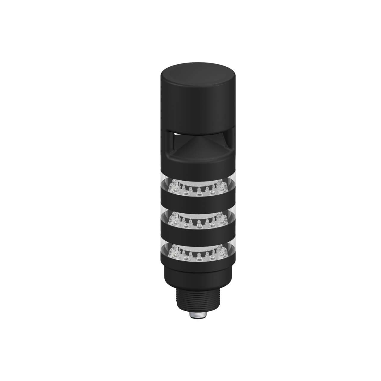 Banner TL50BL3AOSIKQ TL50 Pro Tower Light with IO-Link Sealed Omnidirectional Audible with Volume Adjust, Beacon Black Housing: 3 Lighted Segments; Voltage: 18-30 V dc; Environmental Rating: IP67; Colors: Multicolor; 4-pin M12 Integral QD TL50BL3AOSIKQ on Powermatic Associates
