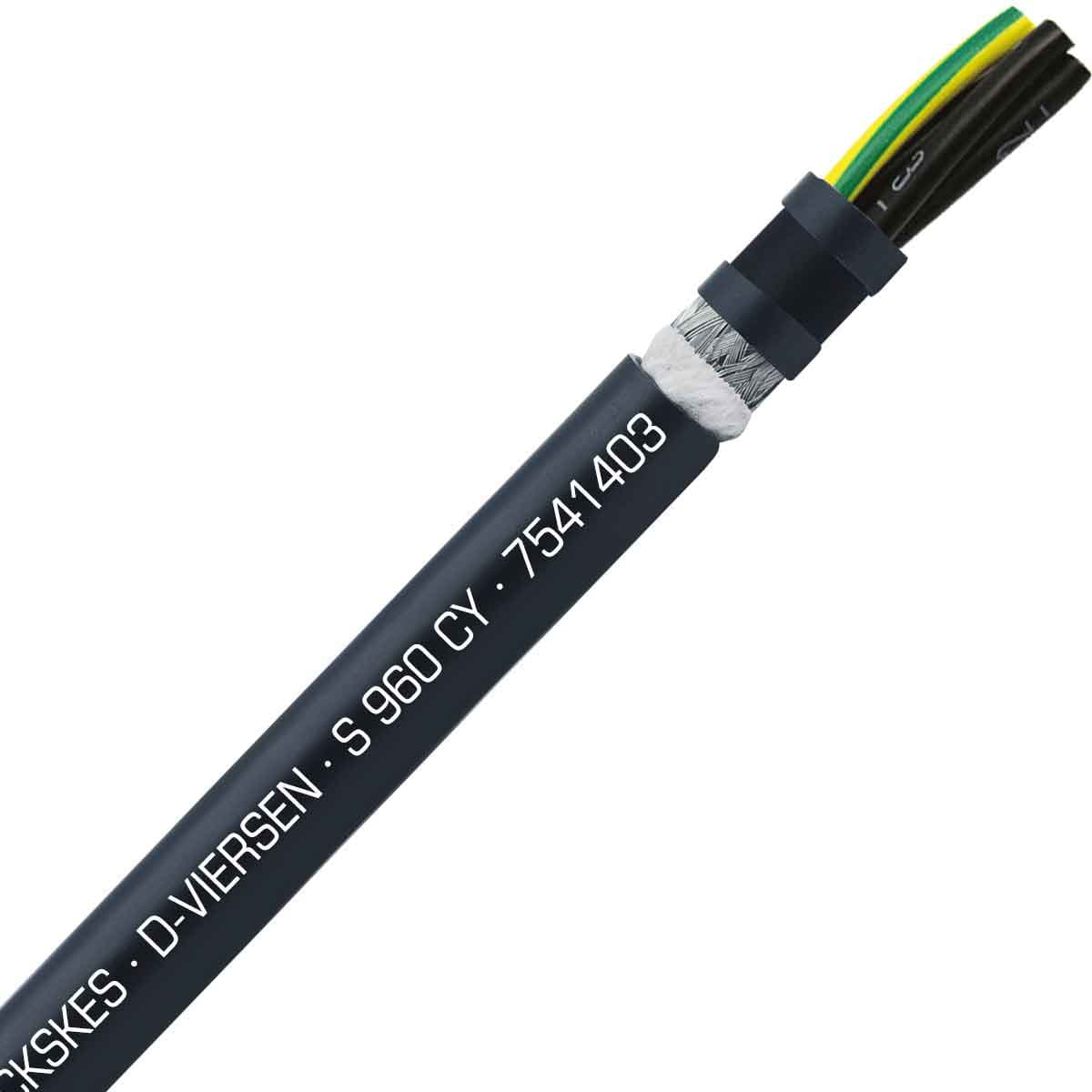SAB 7541403 S 960 CY - 14 AWG/3c, shielded oil resistant continuous flex PVC control cable, UL, CSA, CE,RoHS 7541403 on Powermatic Associates