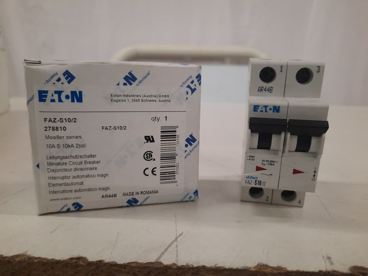 Eaton FAZ-S10/2 277/480 VAC 50/60 Hz, 10 A, 2-Pole, 10 kA, 13 to 17 x Rated Current, Line/Load Terminal, DIN Rail Mount, Standard Packaging, S-Curve, Current Limiting, Thermal Magnetic FAZ-S10/2 on Powermatic Associates