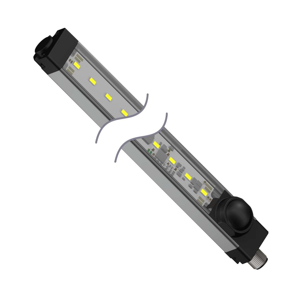 Banner WLS28-2XW710XMQ WLS28-2 Work Light Strip; Motion Switch; Length: 710 mm; Voltage: 12-30 V dc; Environmental Rating: IP50; Color: White; 4-pin M12 Integral QD WLS28-2XW710XMQ on Powermatic Associates