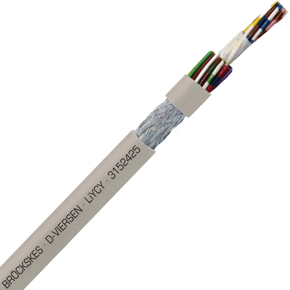 SAB 3152425 LiYCY - 24 AWG/24c, shielded multi-conductor signal and control PVC cable with DIN color code 3152425 on Powermatic Associates