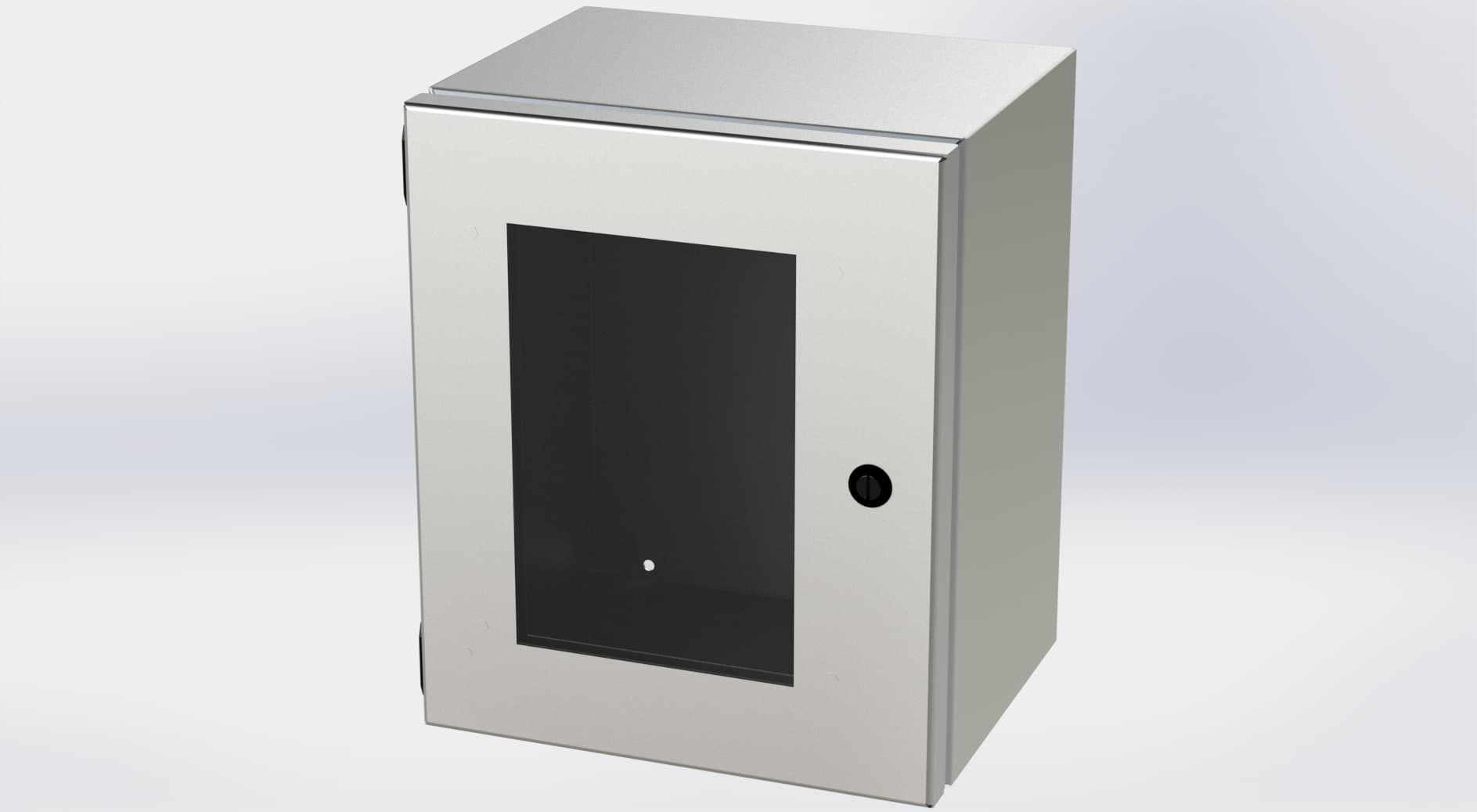 Saginaw Control SCE-12108ELJWSS S.S. ELJ Enclosure W/Viewing Window, Height:12.00", Width:10.00", Depth:8.00", #4 brushed finish on all exterior surfaces. Optional sub-panels are powder coated white. SCE-12108ELJWSS on Powermatic Associates