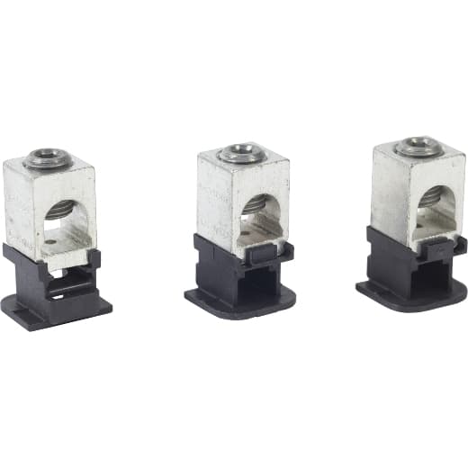 Schneider Electric CU150HD Square D by Schneider Electric CU150HD is a copper mechanical lugs kit designed for use with copper (Cu) wire. It is compatible with 3-poles (3P) devices and supports a rated current range from 15 to 150A. This lug kit is suitable for connecting 1 x #14 to 2/0 AWG cables, ensuring a secure and precise fit for a wide range of electrical applications. CU150HD on Powermatic Associates