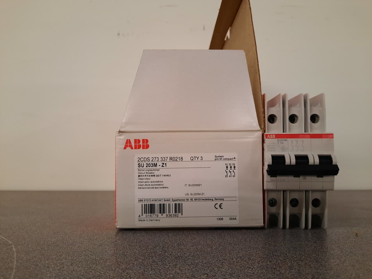 ABB Control SU203M-Z1 SU203M-Z1 ABB Control - UL489 MCB 3P Z 1A 480/277 SU203M-Z1 on Powermatic Associates