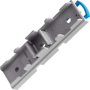 Festo 196956 mounting plate VN-T6-BP-NRH For VN-... vacuum generator with width 24 mm. Hat-rail mounting. Corrosion resistance classification CRC: 2 - Moderate corrosion stress, Ambient temperature: 0 - 60 °C, Max. tightening torque: 0,8 Nm, Product weight: 12,4 g, Mo 196956 on Powermatic Associates