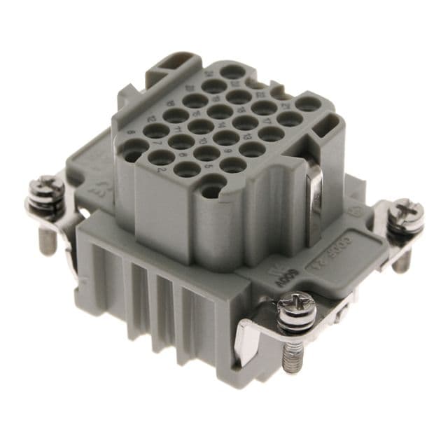 Mencom CDDF-24 Standard, CDD series, Female Rectangular Insert, size 44.27, 24 pin, 10 amp, Crimp CDDF-24 on Powermatic Associates