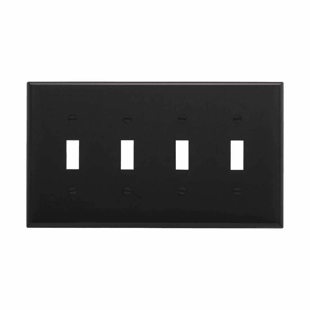 Eaton PJ8BK PJ8BK Eaton - Eaton Duplex receptacle wallplate, Black, Duplex receptacle Cutout, Polycarbonate, Single- gang, Mid-size PJ8BK on Powermatic Associates
