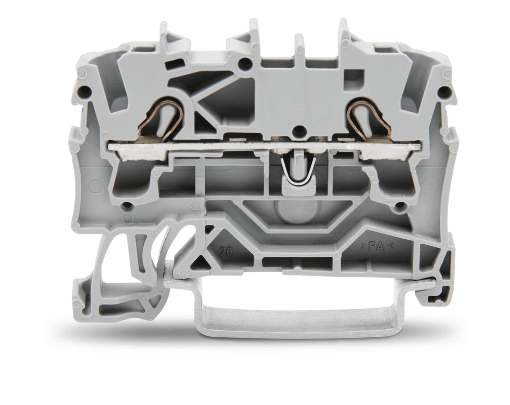WAGO 2002-1201 2002-1201 WAGO - TOPJOB®S feedthrough terminal block; rail mount; 2-conductor; 5.2 mm wide; gray 2002-1201 on Powermatic Associates