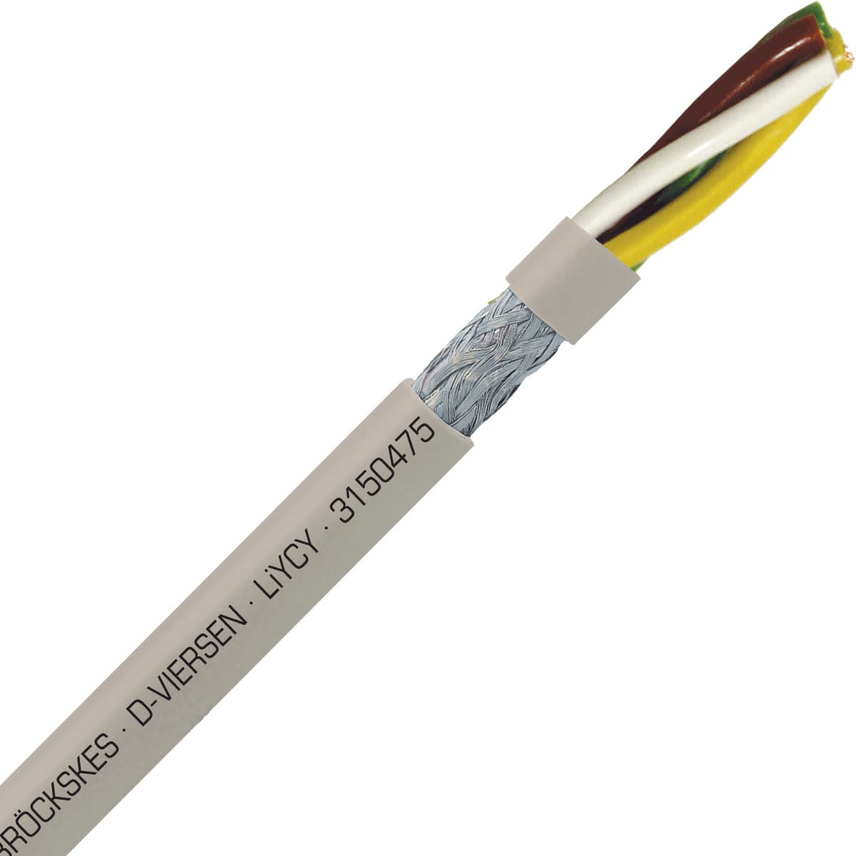 SAB 3150475 LiYCY - 19 AWG/4c, shielded multi-conductor signal and control PVC cable with DIN color code 3150475 on Powermatic Associates