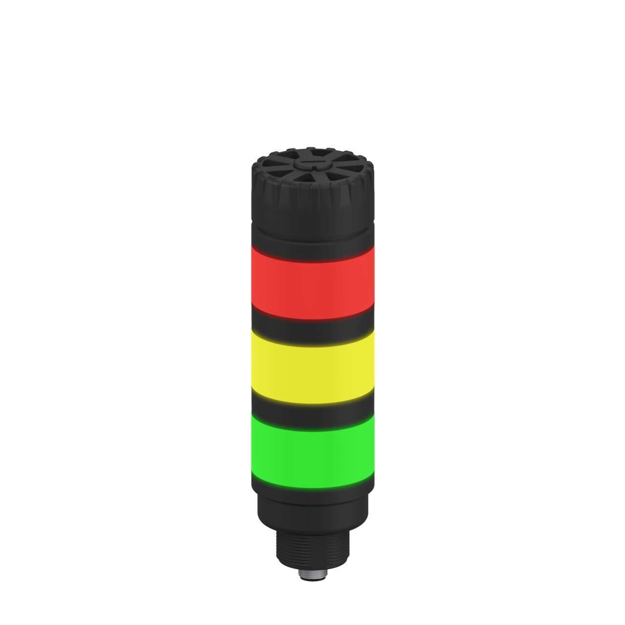 Banner TL50GYRAQ-804752 Banner TL50GYRAQ-804752 - TL50 Tower Light: 3-Color Audible Indicator; Laser marked; ENABLE, LOW, EMPTY; 2 sides; Voltage: 18-30 V dc or 24 V ac; Environ. Rating: IP50; Input: Bimodal; Colors: Green Yellow Red; 5-pin M12 Integral QD TL50GYRAQ-804752 on Powermatic Associates