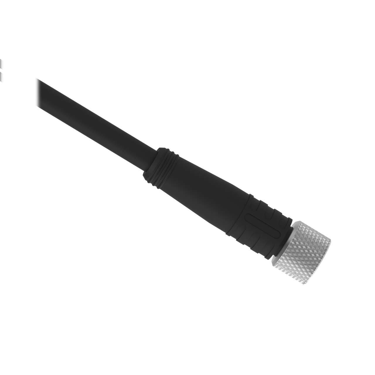 Banner PKG4M-9 Cordset: Single Ended M8; 4-pin Straight Female; 9.04 m 4x26 Black PVC Jacket; Nickel-Plated Brass Coupling Nut PKG4M-9 on Powermatic Associates