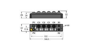 Turck TBEN-S2-4AI TBEN-S2-4AI Turck - TBEN-S2-4AI Compact Multiprotocol I/O Module for Ethernet, 4 Analog Inputs, Configurable as Voltage, Current, RTD or Thermocouple TBEN-S2-4AI on Powermatic Associates